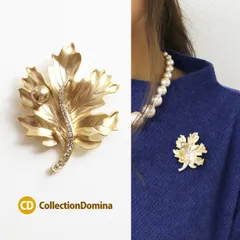 メープルリーフブローチ パール ラインストーン マットゴールド ピンブローチ ロック付き レディース 入学式 卒業式 入園式 卒園式 フォーマル ゴールド