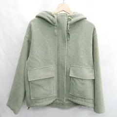 ◇ ⊇ GU ジーユー フード付き 長袖 ジャケット サイズM グリーン レディース E  【1502030002317】