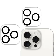 HKKAIS いphone15pro カメラ保護 【2 枚セット】日本製硝子採用 iPhone15 Pro/iPhone 15 Pro Max 用 カメラフィルム レンズ 保護カバー 強化 ガラス カメラ保護 全面保護 保護フィルム