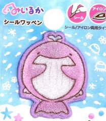 ING-MIS006 キャラクター 刺しゅう ワッペン  みいるか （ クーミン ) ワッペンみいるか ゆるいるか イルカ YouTuber TikToker 海の生き物 パステル ゆるふわ かわいい マーク キッズ