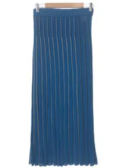 WRAPINKNOT ラッピンノット 21SS ストライププリーツニットスカート ブルー 0 WK21S-LSK02のサムネイル