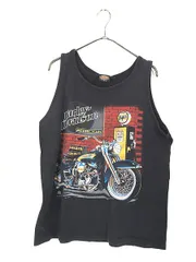 古着 90s USA製 HARLEY DAVIDSON バイク ガソリンスタンド タンクトップ M 古着 