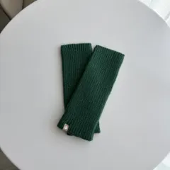 ☆ グリーンブラック ☆ ハンドウォーマー 指穴 あったか mmarmw111g アームウォーマー ニット 手袋 指なし レディース アームカバー ハンドウォーマー ハンドカバー 手首 秋 冬 ロング 室内 薄手 暖かい 温め 防寒 防風 かわいい おしゃれ