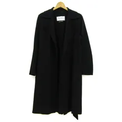 マックスマーラ チェスターコート ロングコート アウター ハンドメイド イタリア製 レディース 42サイズ ブラック MAX MARA 【中古】