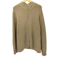エルエルビーン L.L.Bean 90-2000s カシミヤ混 エルボーパッチ ドライバーズニット ジップアップニット メンズ  XL-REGのサムネイル