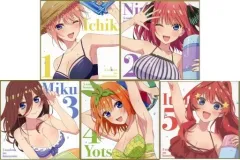 【中古】紙製品 全5種セット 描きおろしイラストミニ色紙 水着ver. 「五等分の花嫁∽」 入場者特典