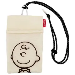 スヌーピー　ポケットサコッシュ　チャーリーブラウン　181466-23　　ナカジマコーポレーション　スマホバッグ　スマホ用ショルダー
