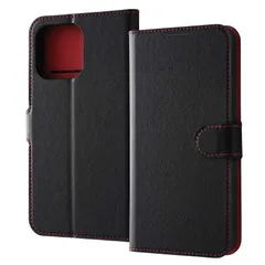【 新品 未開封 】 レイアウト iPhone 15 Pro Max(6.7インチ) Like standard 耐衝撃 手帳型レザーケース シンプル マグネット/ブラック/レッド RT-P44ELC1/BR 未使用 送料無料