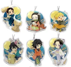 【中古】雑貨 全6種セット 「鬼滅の刃カフェ×ufotable Cafe お月見イベント ランダムアクリルチャーム」