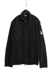 【お得なクーポン配布中!】 00s ポロ ラルフローレン スウェット コットン 切替 ジャケット メンズ XL オールド 収納フード ブルゾン 裏起毛 大きいサイズ 黒 ワッペン