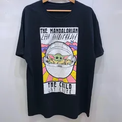 STARWARS スターウォーズ ヨーダ THE MANDALO RIAN THE CHILD マンダロリアン グローグー 半袖 Tシャツ フロントプリント ブラック