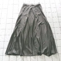 ◇ Θ Alma Design アルマデザイン サテン調 ロング丈 マーメイド スカート サイズL ブラック系 レディース E  【1508260057332】