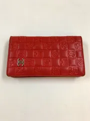 CHANEL シャネル　レッド　ロング ウォレット　財布