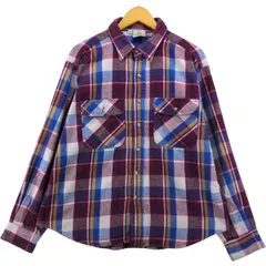 古着 ヴァンヒューゼン VAN HEUSEN AUTHENTIC SPORTSWEAR 長袖 フランネルチェックシャツ メンズXL相当/eaa545648