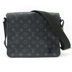 LOUIS VUITTON ルイ・ヴィトン モノグラムエクリプス ディストリクト PM NV  ショルダーバッグ M45272 シルバー金具 ブラック メンズ【中古】【送料無料】