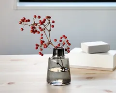 ホルムガード フローラ ベース 12cm ショート スモーク Holmegaard Flora vase 花瓶 マウスブロウ（手吹き） 一輪挿し フラワーベース ギフト 結婚祝い プレゼント 贈り物のサムネイル