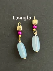 2877限定1‼️ チェコビーズピアス ブルー プチプラピアス 樹脂ピアス