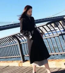 M 黒 ロングコート ジャケット レディース アウター 大きいサイズ