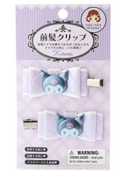 サンリオ(SANRIO) サンリオ 前髪クリップ キルトリボン ヘアクリップ クロミ クロミちゃん kuromi 2.5×5.5×0.7cm キャラクター 027294 SANRIO