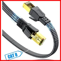 【特価商品】CAT8準拠 ホームネットワーク 2000MHz PC 最大40GbpsBASE-T対応 モデム 超高速 26AWG ルーター lanケーブル パッチパネル RJ45フラットネットワーク PS5 カテゴリー8イーサネットケーブル PS4 CAT8 