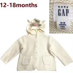 美品★babyGAP【ギャップ】ユニコーン/ニットパーカー【12-18/1-2歳/アイボリー/ivory】アウター/ブルゾン/hoodie/Jacket/Jumper◆BJ077-gのサムネイル