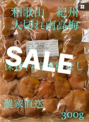 和歌山 紀州 大切れ南高梅 300g 農家直送 無着色 無添加
