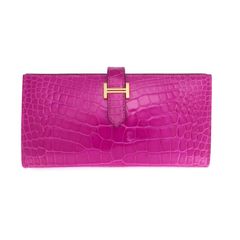 【新品】エルメス べアンスフレ アリゲーター　ローズ　HERMES