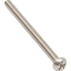 スクリュー Machine Screw - 3-48 x 1-1/4'' 31.75mm, Phillips, Pan Head, Nickel (1)