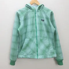 Q■パタゴニア/Patagonia チェック柄 フルジップパーカ■緑【 レディースL 】LADIES/12【中古】