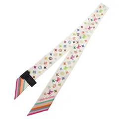 未使用 ルイ ヴィトン バンドー BB 村上隆コラボ M94965 シルク マルチカラー スカーフ LV 1431 LOUIS VUITTON