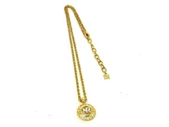 ■極美品■ NINA RICCI ニナリッチ ラインストーン ネックレス ペンダント アクセサリー レディース ゴールド系 DF6289