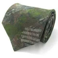 マリオヴァレンティノ ブランド ネクタイ シルク 総柄 メンズ グリーン MARIO VALENTINO 【中古】