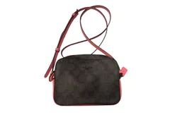 ♪2279 COACH コーチ カメラバッグ レザー PVC シグネチャー 91677 中古