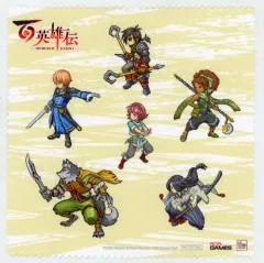【中古】タオル・手ぬぐい 集合 オリジナルマルチクロス 「PS5/PS4/Switchソフト 百英雄伝 -HUNDRED HEROES-」 ヤマダ電機購入特典