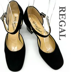 REGAL セパレートパンプス スエード ブラック 1016A