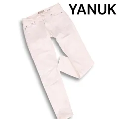 YANUK ヤヌーク Patricia Ankle♪ ストレッチ デニム スキニー アンクル パンツ ジーンズ Sz.23 レディース 白 日本製