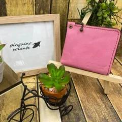 【姫路レザー】カード・小銭入れ　ピンク　小物入れ　革　本革　カスタマイズOK商品