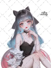 No.1242 オリジナル 人物ステッカー オリジナル人物ステッカー 女の子ステッカー 紙もの コラージュ コラージュ素材