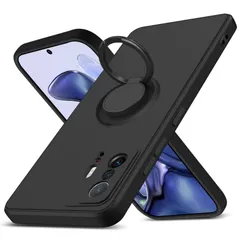 【新着商品】滑り止め フィット感 おしゃれ 四隅衝撃吸収 黄変防止 Xiaomi Xiaomi Xiaomi ストラップホール 11T 11T 11T 軽量 Pro/11T 防水 一体型 TPU 液状シリコンカバー 車載ホルダー 360°回転 薄型 黒 レンズのサムネイル