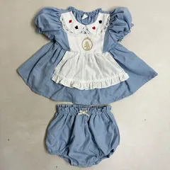 ◆ バースデイ cottoli  セットアップ Disney baby 不思議の国のアリス 上下セット ベビー 赤ちゃん 古着 ブルー サイズ80 キッズ 0.16kg