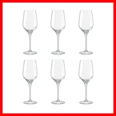 ワイングラス 6個セット 350ml 食洗機対応 ボヘミアングラス REBECCA ガラス製  クリスタレックス 40797-350-6