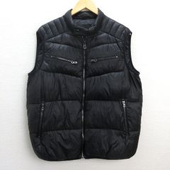 G■ザラ/ZARA MAN 中綿ダウンベスト【XL】黒/men's/33【中古】■