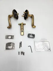 ラスト一点！EMTEK社ドアノブ握り玉バイオレット☆台座フレンチ