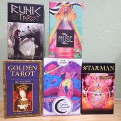 2305d2-68★【英語版タロット５点】Runic Tarot／The Muse Tarot／Golden Tarot／The Cosmic Slumber Tarot／Starman Tarot