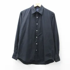 M/古着 ギャップ GAP　長袖 ブランド シャツ メンズ 00s 黒 ブラック 25sep02 中古 トップス