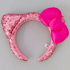 【中古】アクセサリー(非金属) ハローキティ(ピンクスパンコール×ピンクリボン) カチューシャ 「ハローキティ」 ユニバーサル・スタジオ・ジャパン限定