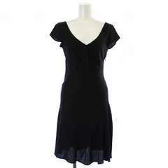 エンポリオアルマーニ EMPORIO ARMANI ワンピース ミニ丈 フレア フレンチスリーブ Vネック 36 XS 黒 ブラック /KW ■GY03のサムネイル