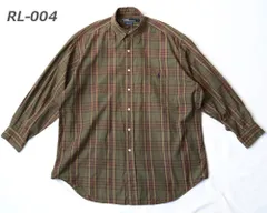 ［USED］Polo Ralph Lauren ポロ ラルフ ローレン 古着 ラルフ シャツ古着 チェック柄LOWELL SPORT/ローウェル スポーツ レギュラーカラーシャツLサイズrl-004