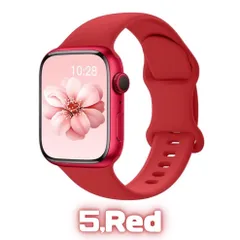 【Apple Watch 交換用バンド】シリコン スポーツバンド ⑤レッド 全14色/全4サイズ展開 38 40 41 42 44 45 49mm対応 Series 1〜9 SE Ultra兼用 アップルウォッチ AppleWatch ベルト