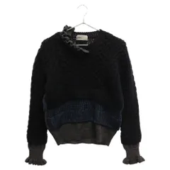 kolor (カラー) 17AW ドッキングニットセーター レディース ブラック/ネイビー/グレー 17WPL-N02301のサムネイル